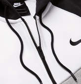 Thumbnail for your product : Nike Logo-Print Fleece-Back Cotton-Blend Jersey Zip-Up Hoodie - Men - Gray