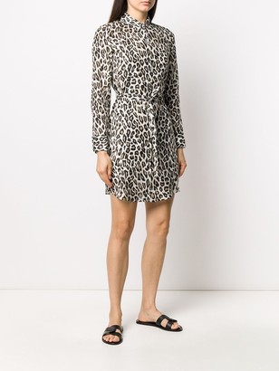 Theory Leopard Print Shirt Dress