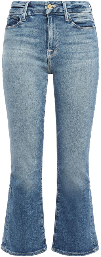 kick boot crop jeans