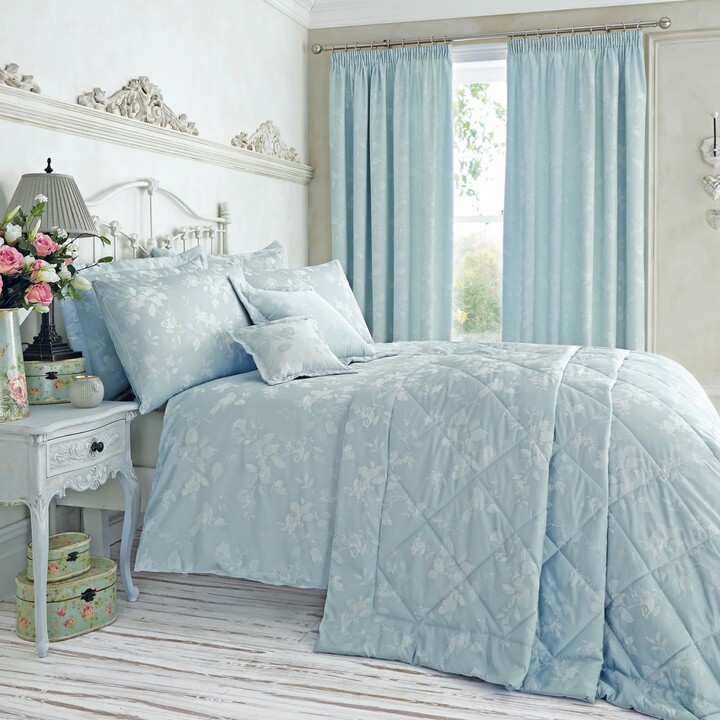 Dunelm Eden Floral Jacquard DuckEgg Duvet Cover Duck Egg Blue ShopStyle