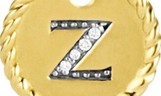 David Yurman Initial Charm Necklace with Diamonds in 18K Gold
