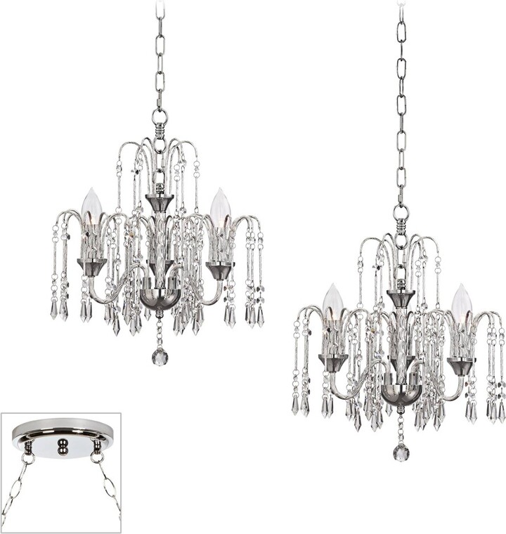 Vienna Full Spectrum Chrome Swag Pendant Chandelier Crystal Rain 2