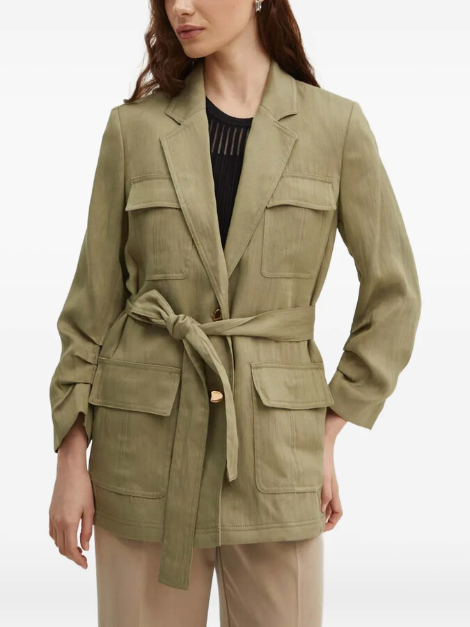 DKNY Pocket Belted Jacket