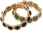Thumbnail for your product : Forever 21 Etched Faux Stone Bracelet Set