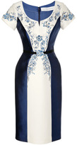 Thumbnail for your product : Carolina Herrera Beaded and Embroidered Mikado Dress