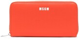 Thumbnail for your product : MSGM Logo-Print Zip-Around Purse
