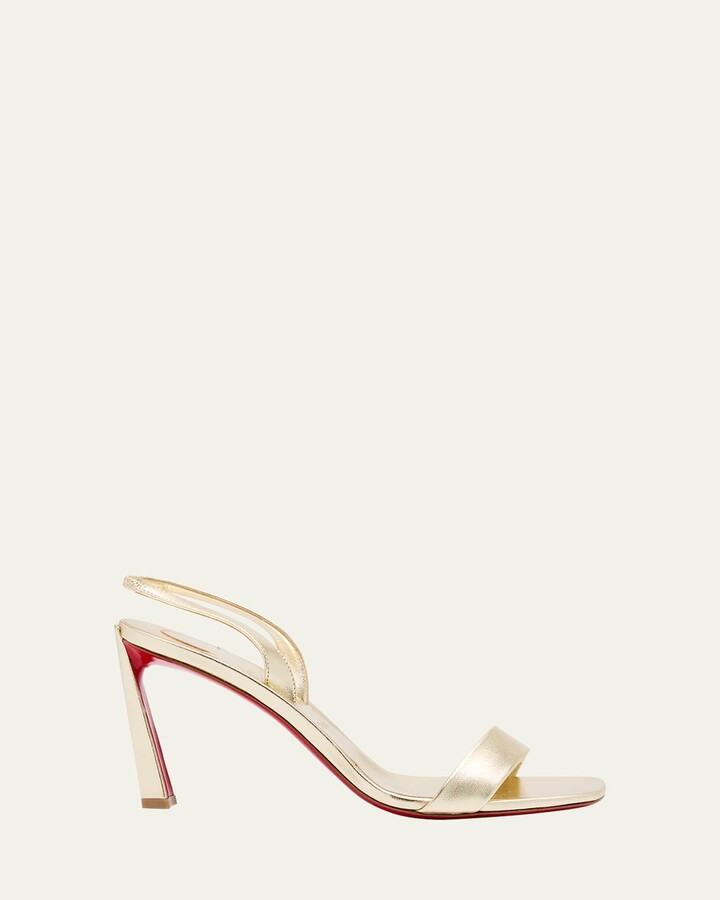 Christian Louboutin 85mm Condora Metallic Slingback Sandals