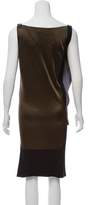 Thumbnail for your product : Balenciaga Satin-Trimmed Midi Dress