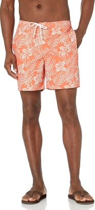 Brand 28 Palms Mens 9 Inseam Tropical Hawaiian Print Cotton Nylon Swim Board Short