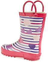 Thumbnail for your product : Laura Ashley 'Heart' Rain Boot (Walker, Toddler, Little Kid & Big Kid)