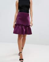 Thumbnail for your product : ASOS Midi Skirt with Ruffle Edge