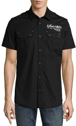 i jeans by Buffalo Mens Short Sleeve Button-Front Shirt