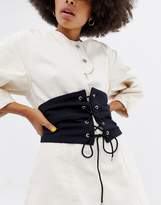 Thumbnail for your product : ASOS Design Panelled Fabric Corset Belt