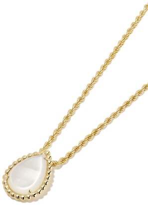 Boucheron 18kt yellow gold Serpent Bohème mother-of-pearl S motif teardrop pendant necklace