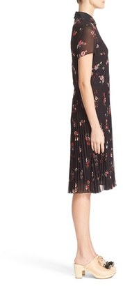 RED Valentino Women's Bouquet Floral Print Pleated Dress