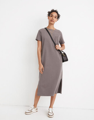 Madewell Oversized Pocket Tee Dress in Sueded Cotton