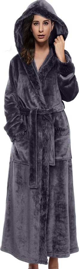 long fluffy dressing gown