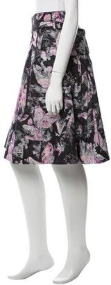 Carolina Herrera Silk-Blend Printed Skirt