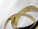 Thumbnail for your product : Cartier 18K Yellow Tri-Color Gold Rolling Bands Ring Size 10