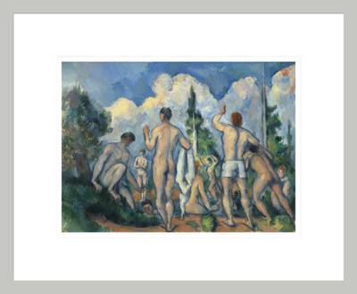 Red Barrel Studio Baigneurs (Bathers) by Paul Cézanne -Framed Giclee Print