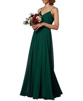 Thumbnail for your product : Botong V-Neck Chiffon Bridesmaid Dress Long Formal Prom Gown