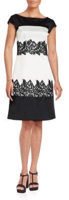 J. Mendel Two-Tonal Floral Embroidered Dress