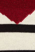 Thumbnail for your product : Marc Jacobs Sequined striped cotton-blend sweater