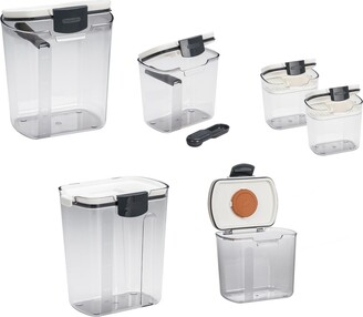 Cheer Collection Airtight Food Storage Containers, Set of 7 (Black)