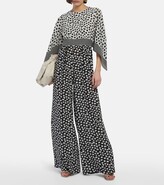Thumbnail for your product : Max Mara Printed wide-leg silk jumpsuit