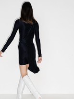 Thumbnail for your product : Off-White Draped Logo-Print Mini Dress