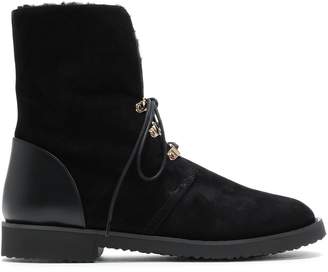 Giuseppe Zanotti Shearling-lined Suede Ankle Boots