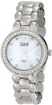 Burgi Women's BUR084SS Analog Display Swiss Quartz Silver Watch
