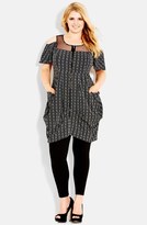 Thumbnail for your product : City Chic Illusion Yoke Cold Shoulder Zip Tunic (Plus Size)