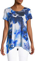 Thumbnail for your product : RUBY RD Floral Sharkbite Hem Top