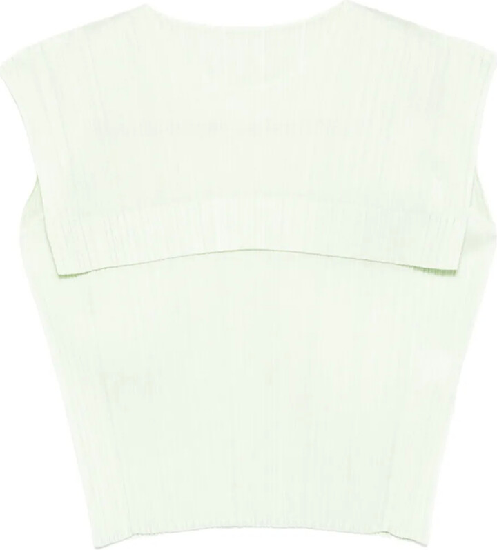 Pleats Please Issey Miyake Pleated Panelled Blouse