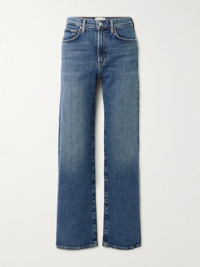AGOLDE Harper Mid-rise Straight-leg Jeans - Blue