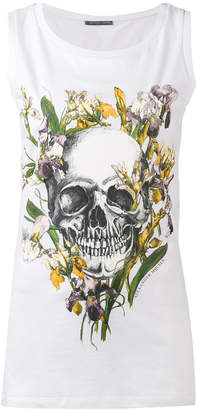 Alexander McQueen floral skull tank top