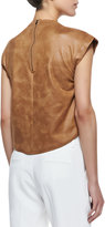 Thumbnail for your product : Waverly Grey Sydney Faux-Leather Cap-Sleeve Top