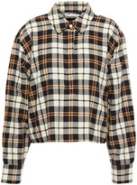 Thumbnail for your product : Current/Elliott The Mets Cropped Checked Cotton-flannel Shirt