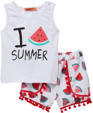 Funkyberry Watermelon Top & Shorts Set (Baby Girls)