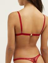 Thumbnail for your product : Coco de Mer Venus Triangle Lace Bra - Womens - Red