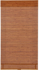 Home Basics Cordless Bamboo Room Darkening Oak Roman Shade