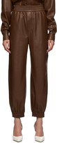 Thumbnail for your product : Nanushka Brown Vegan Leather Planet Lounge Pants