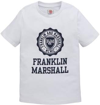 Franklin & Marshall Boys Crest Logo Short Sleeve T-shirt