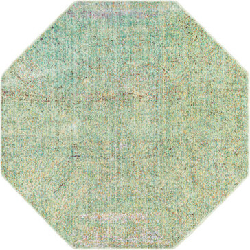 Bungalow Rose Glasser Oriental Looped/Hooked Green Area Rug