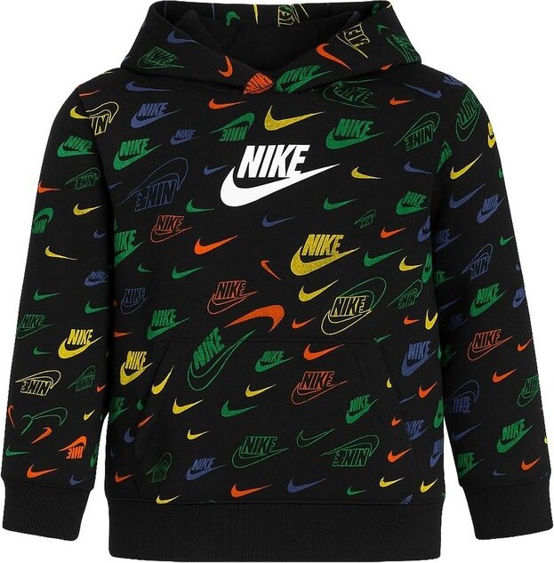 nike logo print hoodie