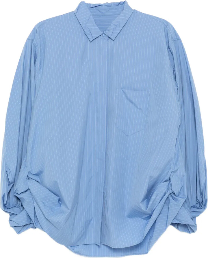 JNBY Striped Puff-Sleeves Shirt