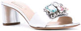 Thumbnail for your product : Casadei crystal embellished daytime mules