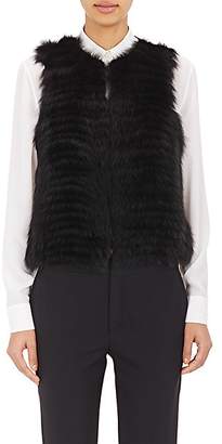 J. Mendel Women's Sequined-Embellished Fur Vest - Black