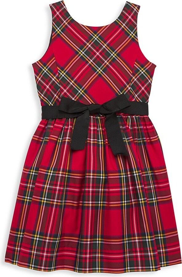 Polo Ralph Lauren Little Girl's & Girl's Taffeta Plaid Print Dress -  ShopStyle